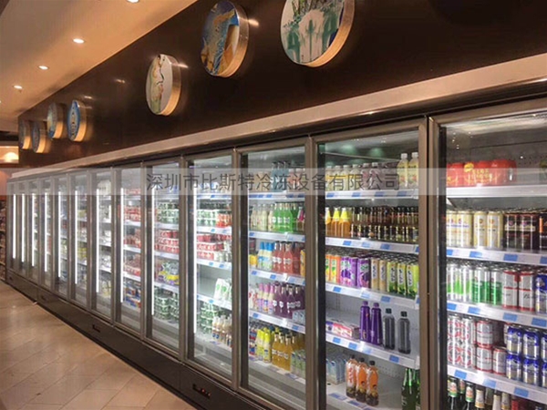 揭阳超市冷藏玻璃展示立柜
