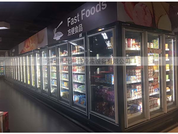 揭阳超市冷藏玻璃展示立柜