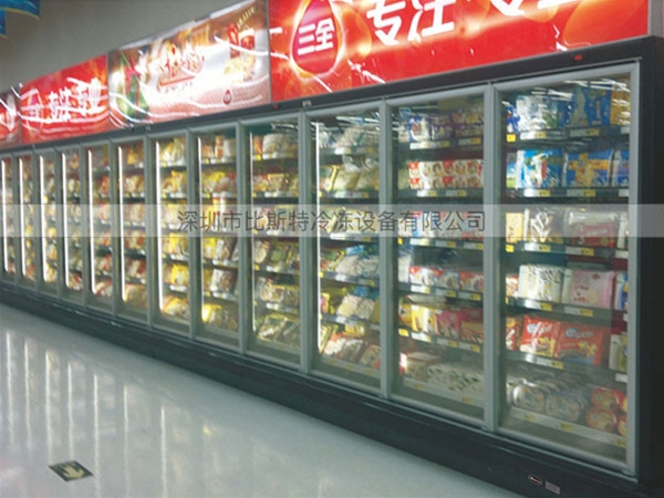 揭阳超市冷冻玻璃展示立柜
